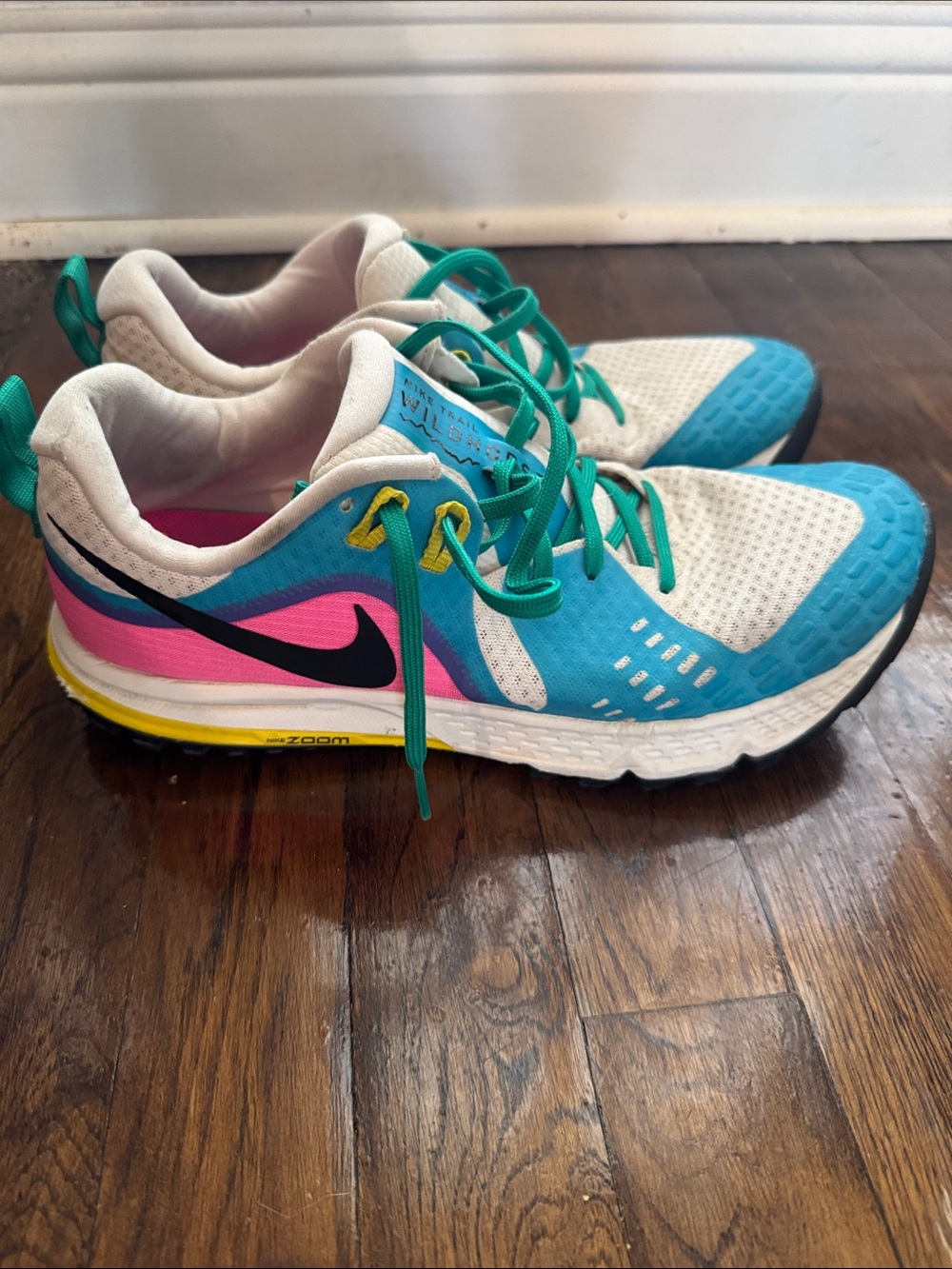 Nike Blue Teal Pink Women's Running Sneakers Trail wildhorse